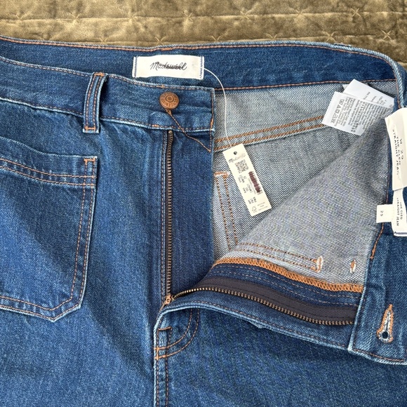 Madewell The Cleo Straight leg Jeans Plumville Dark Wash cotton highrise size 29 - Picture 10 of 13